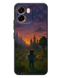Чехол для OPPO A6 с картинкой «Стив у башни»