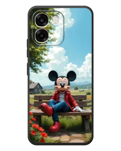 Чохол для OPPO A6 з картинкою «Міккі на лавці»