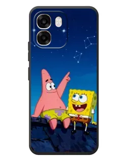 Чохол для OPPO A6 з картинкою «Губка Боб та Патрік вночі»