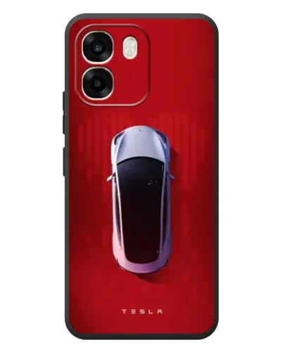 Чехол для OPPO A6 с картинкой «Tesla Top View»