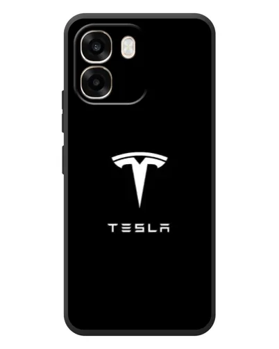 Чехол для OPPO A6 с картинкой «Tesla White Logo»