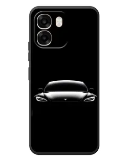 Чехол для OPPO A6 с картинкой «Фары Tesla Night»