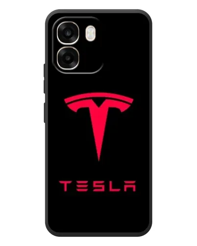 Чехол для OPPO A6 с картинкой «Tesla Red Logo»