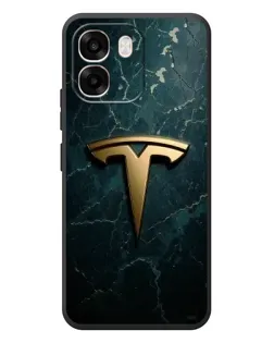 Чехол для OPPO A6 с картинкой «Мраморная Tesla Gold»