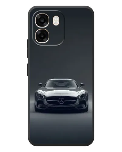 Чехол для OPPO A6 с картинкой «Mercedes на черном»
