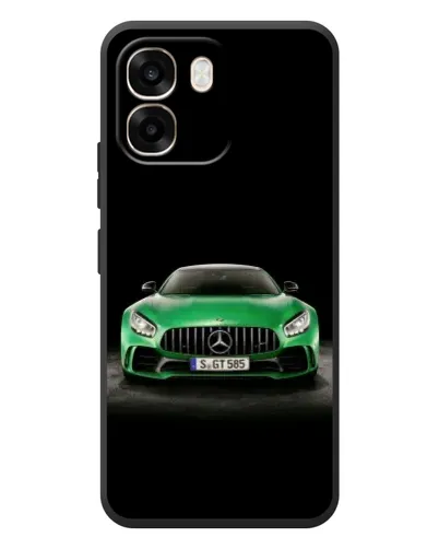 Чехол для OPPO A6 с картинкой «Mercedes — неоновый лого»