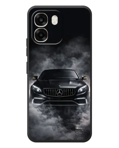 Чехол для OPPO A6 с картинкой «Mercedes в дыму»