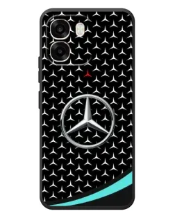 Чехол для OPPO A6 с картинкой «Mercedes — бирюзовый акцент»