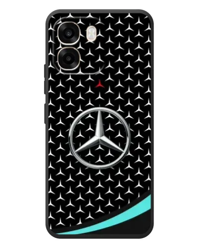 Чехол для OPPO A6 с картинкой «Mercedes — бирюзовый акцент»