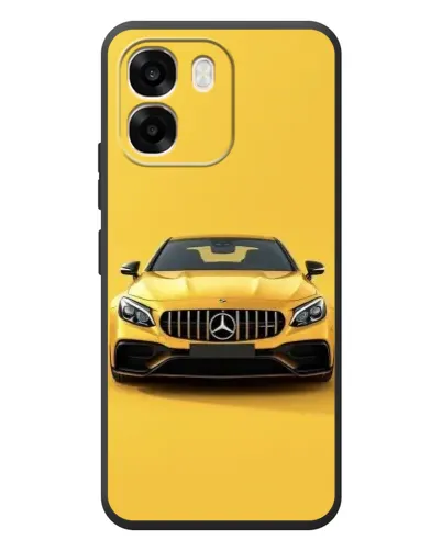 Чехол для OPPO A6 с картинкой «Желтый Mercedes GT»