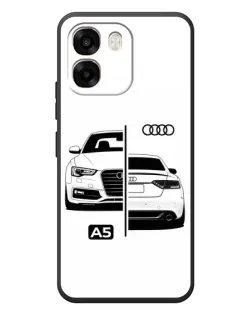 Чехол для OPPO A6 с картинкой «Audi — контрастный дизайн»
