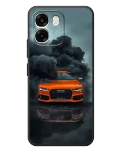 Чехол для OPPO A6 с картинкой «Audi в облаках дыма»