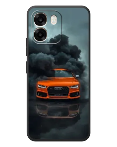 Чехол для OPPO A6 с картинкой «Audi в облаках дыма»