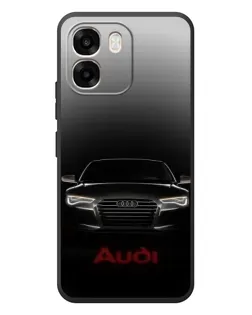 Чехол для OPPO A6 с картинкой «Audi — градиентный контур»