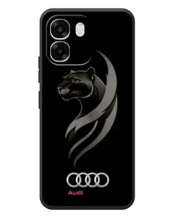 Чехол для OPPO A6 с картинкой «Графика — пантера и Audi»
