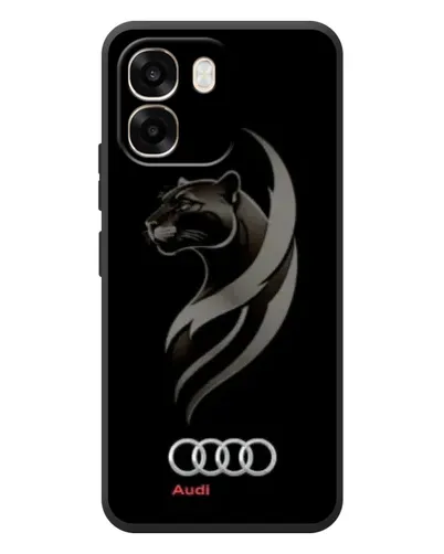 Чехол для OPPO A6 с картинкой «Графика — пантера и Audi»