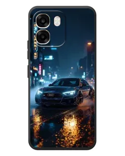 Чехол для OPPO A6 с картинкой «Ночной город и Audi»