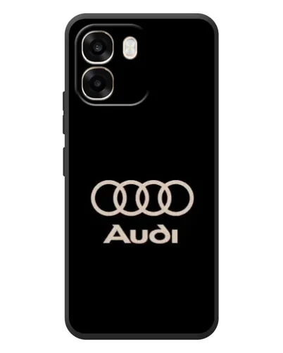 Чехол для OPPO A6 с картинкой «Audi — золотой логотип»