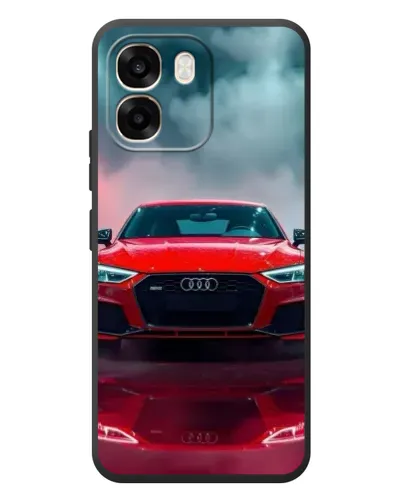 Чехол для OPPO A6 с картинкой «Audi RS — красный стиль»