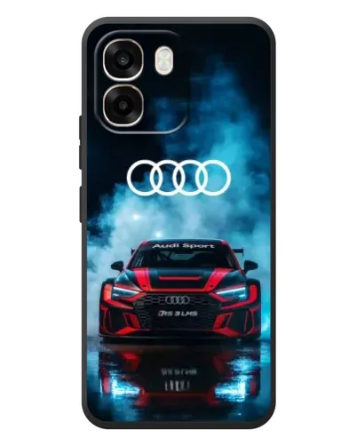 Чехол для OPPO A6 с картинкой «Audi Sport — неон»