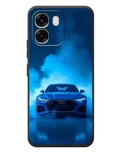 Чехол для OPPO A6 с картинкой «Audi — голубая энергия»