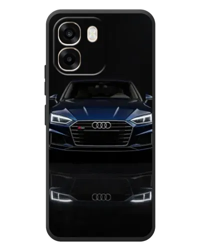 Чехол для OPPO A6 с картинкой «Audi — ночное отражение»