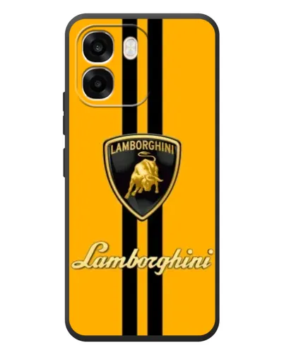 Чехол для OPPO A6 с картинкой «Lamborghini Stripe желтый»