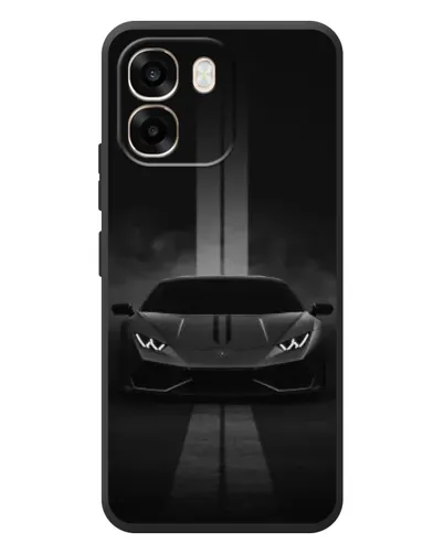 Чехол для OPPO A6 с картинкой «Lamborghini симметрия дорог»