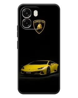 Чехол для OPPO A6 с картинкой «Lamborghini желтый акцент»