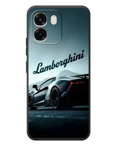 Чехол для OPPO A6 с картинкой «Классическая надпись Lamborghini»