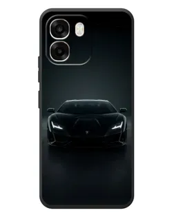 Чехол для OPPO A6 с картинкой «Черный Lamborghini Aventador»
