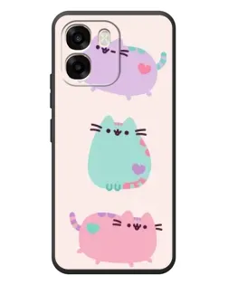 Чохол для OPPO A6 з картинкою «Pusheen тріо»