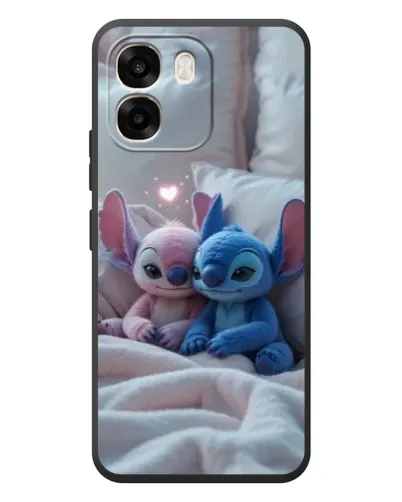 Чехол для OPPO A6 с картинкой «Плюшевые Стич Ангел»