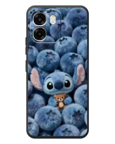 Чехол для OPPO A6 с картинкой «Стич и голубика»