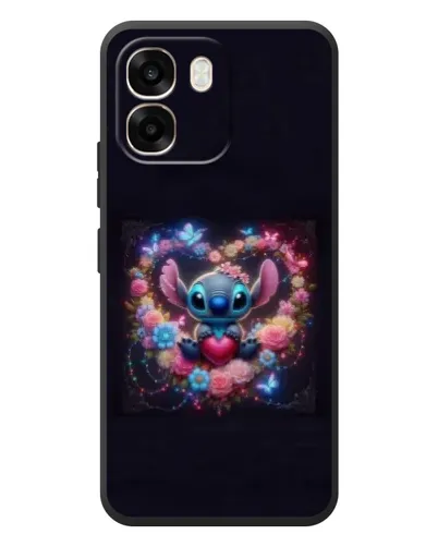 Чехол для OPPO A6 с картинкой «Stitch в цветах»
