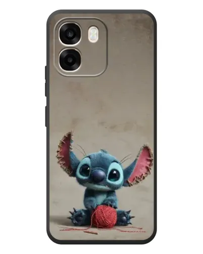 Чехол для OPPO A6 с картинкой «Стич на коричневом фоне»