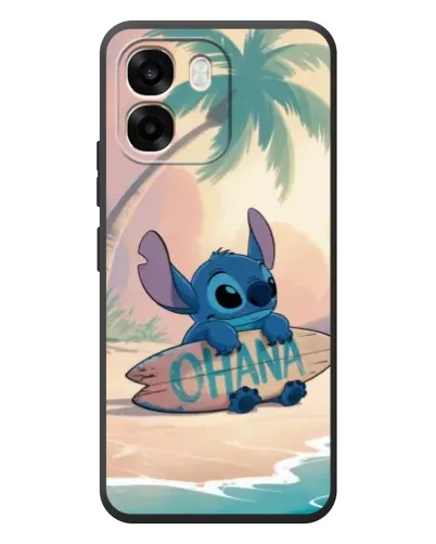 Чехол для OPPO A6 с картинкой «Стич на серфе»