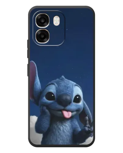 Чехол для OPPO A6 с картинкой «Стич в облаках»