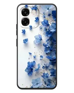 Чехол для OPPO A6 с картинкой «Голубой цветочный каскад»