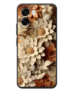Чехол для OPPO A6 с картинкой «Бежевый флористический декор»
