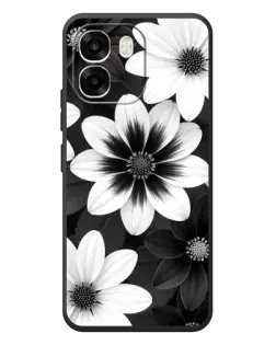 Чехол для OPPO A6 с картинкой «Монохромные астры»