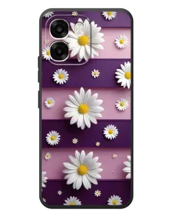 Чехол для OPPO A6 с картинкой «Ромашки на фиолетовом»