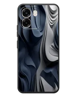 Чохол для OPPO A6 з картинкою «Об'ємні сині складки»