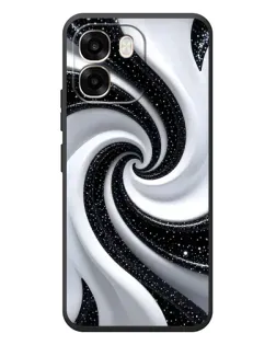 Чохол для OPPO A6 з картинкою «Чорно-біла спіраль»
