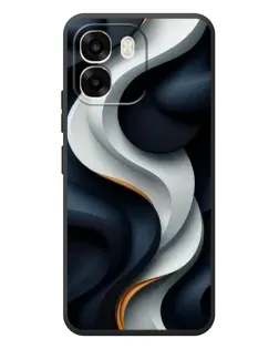Чохол для OPPO A6 з картинкою «Об'ємні чорно-білі стрічки»
