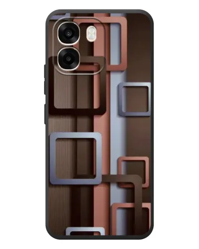 Чохол для OPPO A6 з картинкою «Коричневі об'ємні квадрати» Чохол для OPPO A6 з картинкою «Коричневі об'ємні квадрати»
