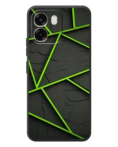 Чохол для OPPO A6 з картинкою «Зелені геометричні лінії» Чохол для OPPO A6 з картинкою «Зелені геометричні лінії»