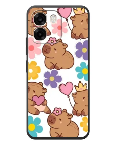 Чохол для OPPO A6 з картинкою «Квітковий паттерн капібар» Чохол для OPPO A6 з картинкою «Квітковий паттерн капібар»