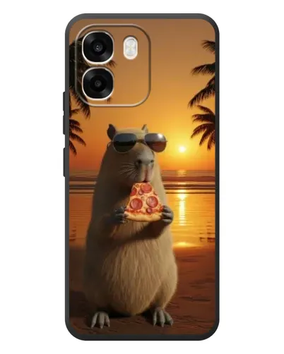 Чохол для OPPO A6 з картинкою «Капібара з піцою» Чохол для OPPO A6 з картинкою «Капібара з піцою»