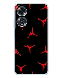 Чехол для OPPO A60 5G с картинкой «Jordan Red Pattern»